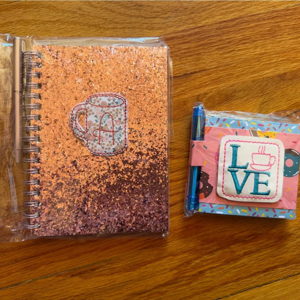 Handcrafted Notebooks Set Of 2 With Pen